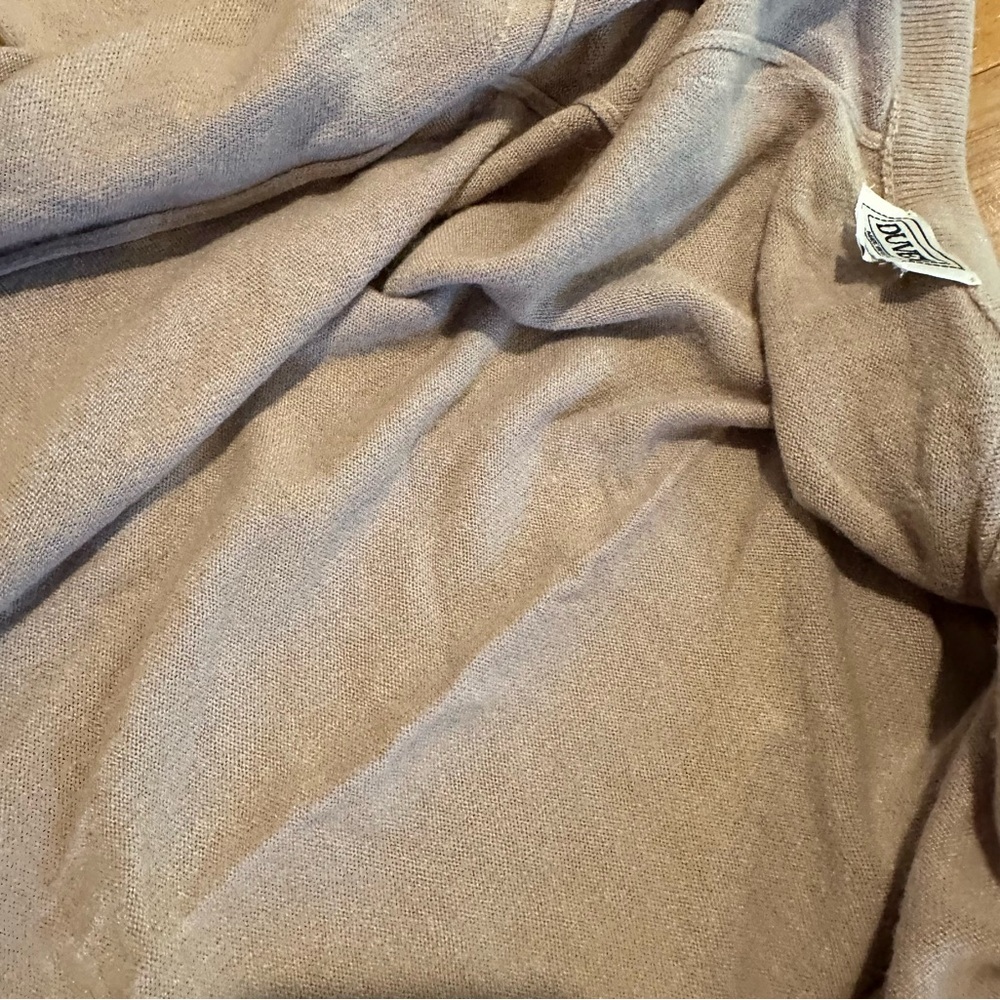 1980s DUVET Large Sweater Vintage Button-up Beige 100% Acrylic - Picture 12 of 12